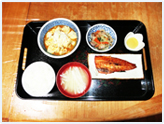 麻婆豆腐とホッケの西京漬けの写真です